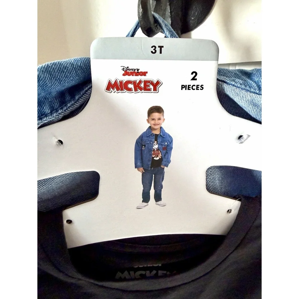NWT Disney Junior Mickey Mouse Denim Jean Jacket Toddler 3T